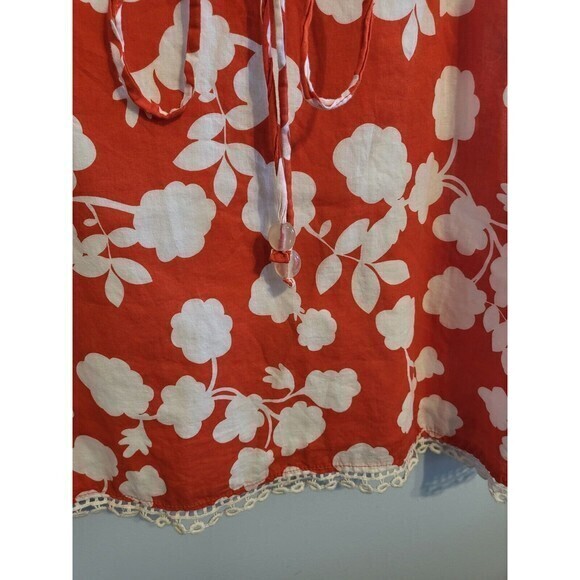 Mudpie Womens Size Small Sleeveless Avery Crochet Neck Shift Dress Belted Floral - Picture 10 of 11